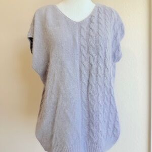 VTG Angora Blend Short Sleeve Knit Sweater | White Wheeler & Martha | 38
